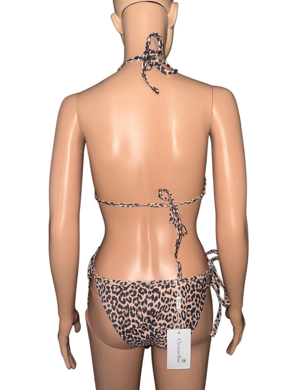 Leopard Print Triangle Bikini Set - Picture 3 of 6
